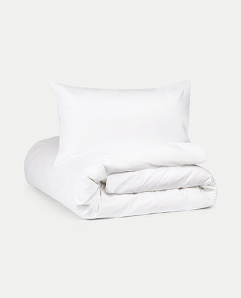Duvet Cover Set Egyptian Cotton Percale 400 TC | White