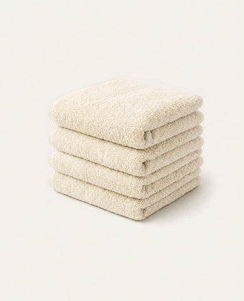 Guest towel zero-twist cotton 30x30 cm (4 pcs) | Cream