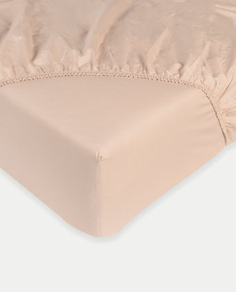 Kids Fitted Sheet Egyptian Cotton Percale 400TC Blush Pink - Petit Hôtel