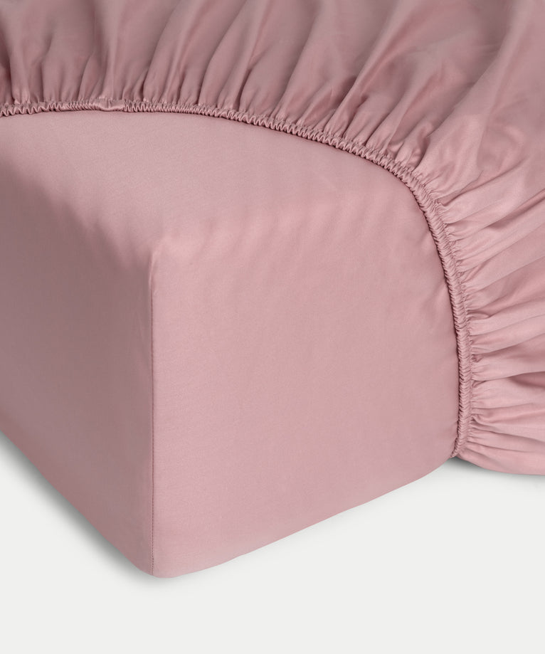Fitted Sheet Egyptian Cotton Sateen 400TC | Blush Pink