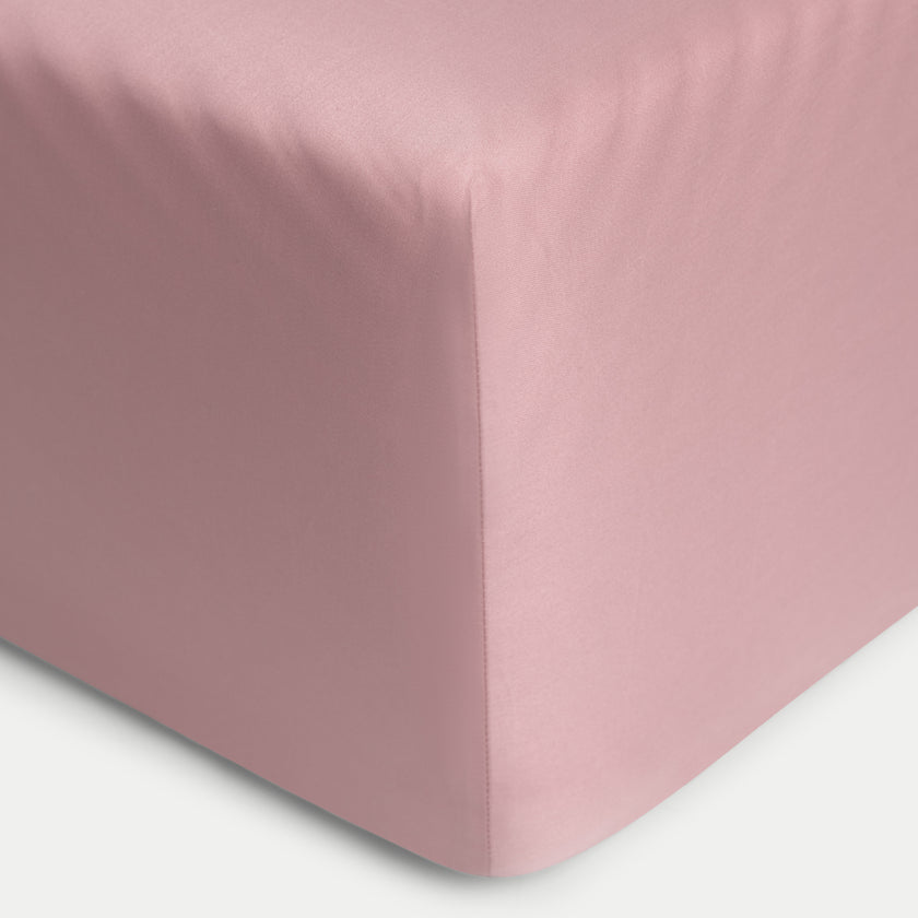 Fitted Sheet Egyptian Cotton Sateen 400TC | Blush Pink