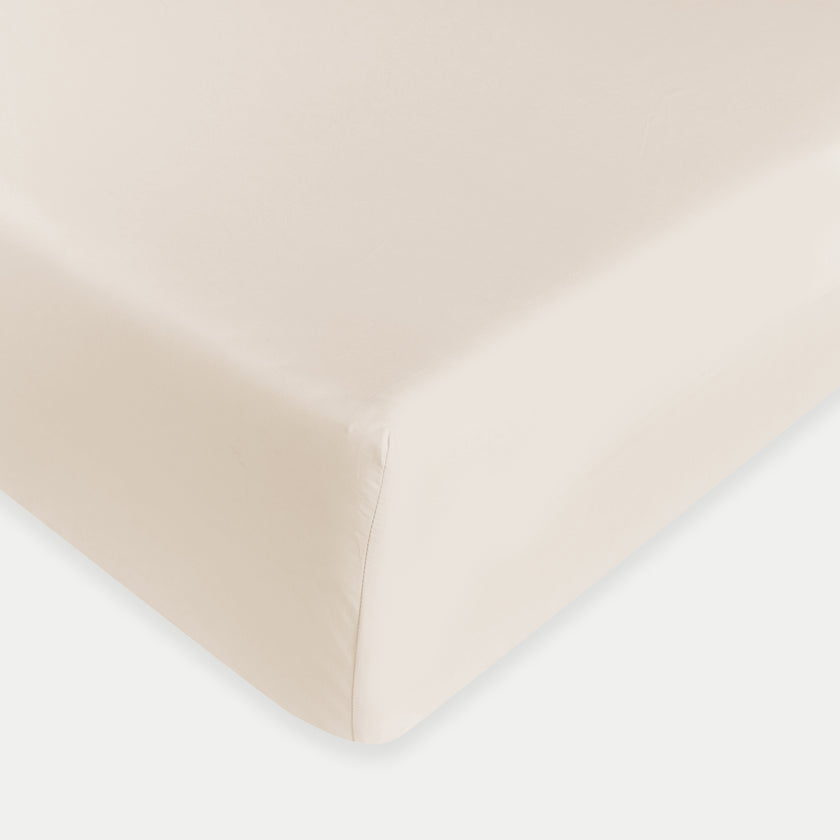 Duvet Cover Set & Fitted Sheet Percale | Chalk White