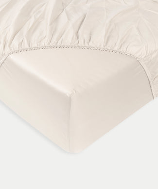 Egyptian Cotton Fitted Sheet Sateen 400TC | Cream