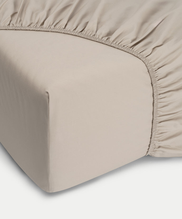 Fitted Sheet Egyptian Cotton Percale 400TC | Latte