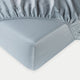 Egyptian Cotton Sateen Fitted Sheet 400TC | Misty Blue | Outlet