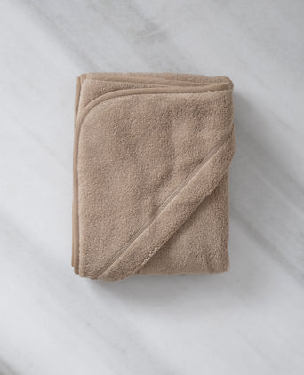 Baby Hooded Towel zero-twist cotton | Latte