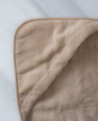 Baby Hooded Towel zero-twist cotton | Latte