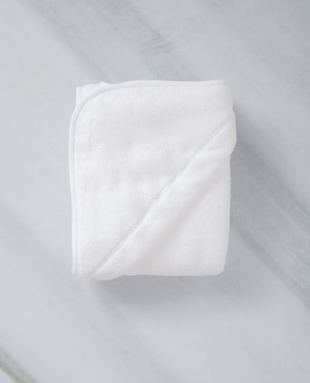 Baby Hooded Towel zero-twist cotton | White