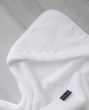 Baby Hooded Towel zero-twist cotton | White