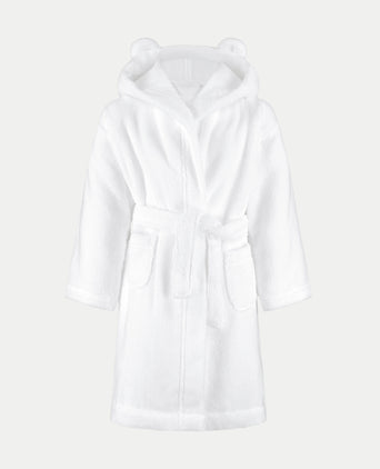 Bathrobe Kids zero-twist cotton | White
