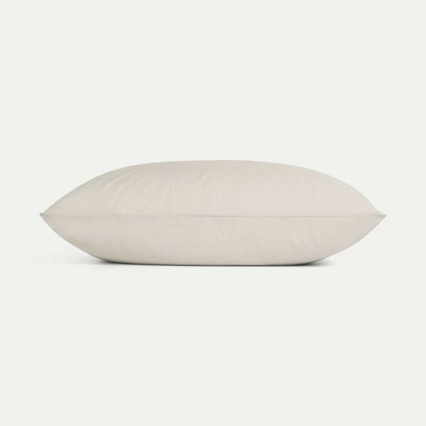 Set of 2 Pillowcases Egyptian Cotton Percale 400TC | Greige