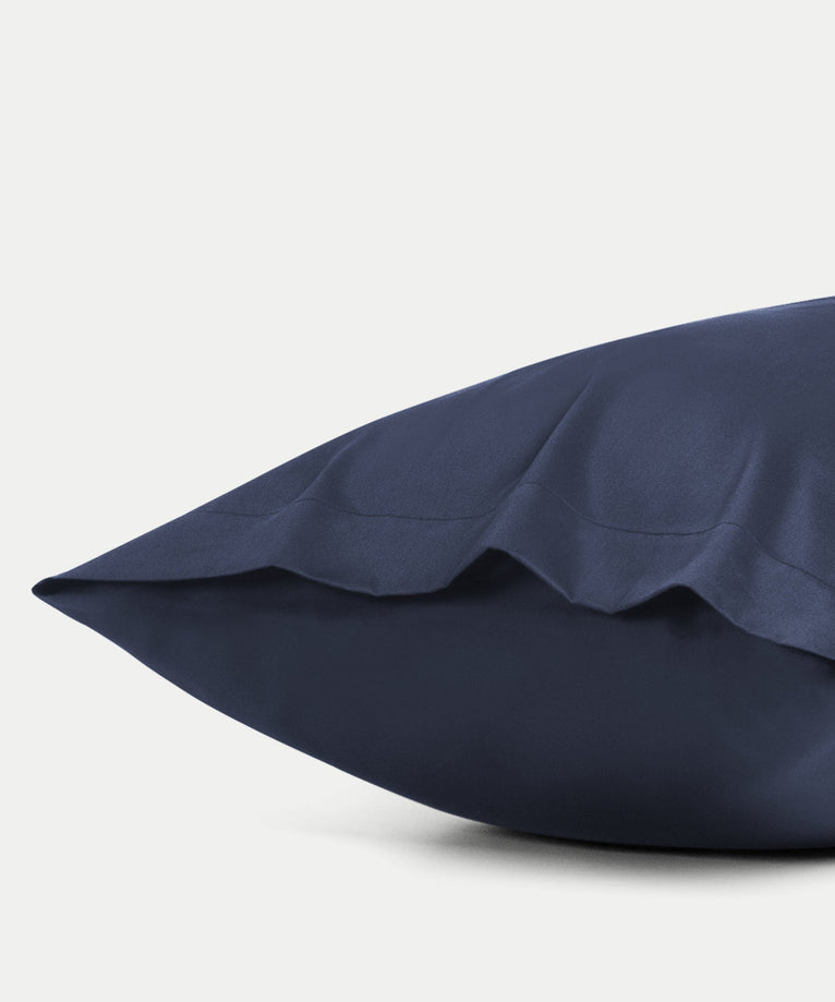Set of 2 Pillowcases Egyptian Cotton Sateen 400TC | Harbour Blue