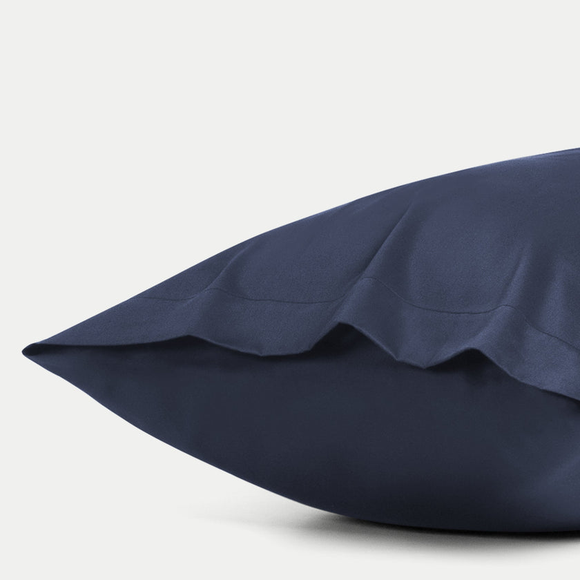 Set of 2 Pillowcases Egyptian Cotton Sateen 400TC | Harbour Blue