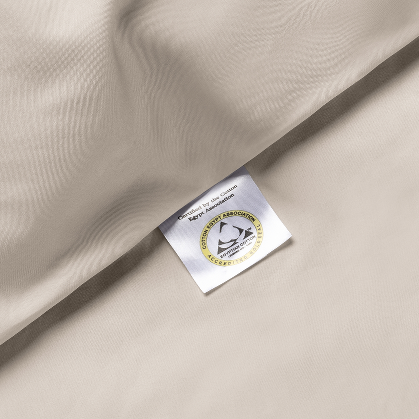Set of 2 Pillowcases Egyptian Cotton Percale 400TC | Latte