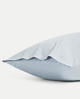 Set of 2 Pillowcases Egyptian Cotton Sateen 400TC | Pastel Blue