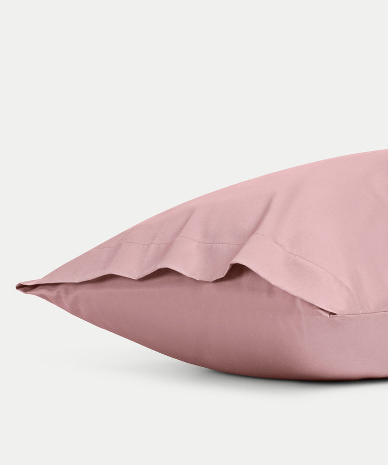 Set of 2 Pillowcases Egyptian Cotton Sateen 400TC | Blush Pink