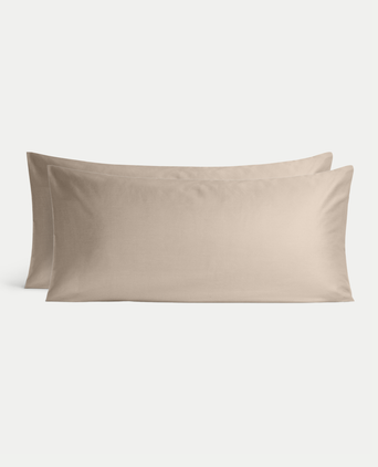 Set of 2 Pillowcases Egyptian Cotton Sateen 400TC | Champagne
