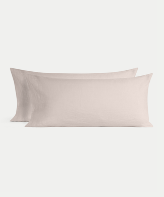 Set of 2 Pillowcases Washed Linen | Oat