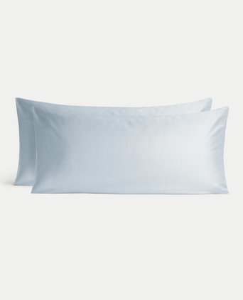 Set of 2 Pillowcases Egyptian Cotton Sateen 400TC | Pastel Blue