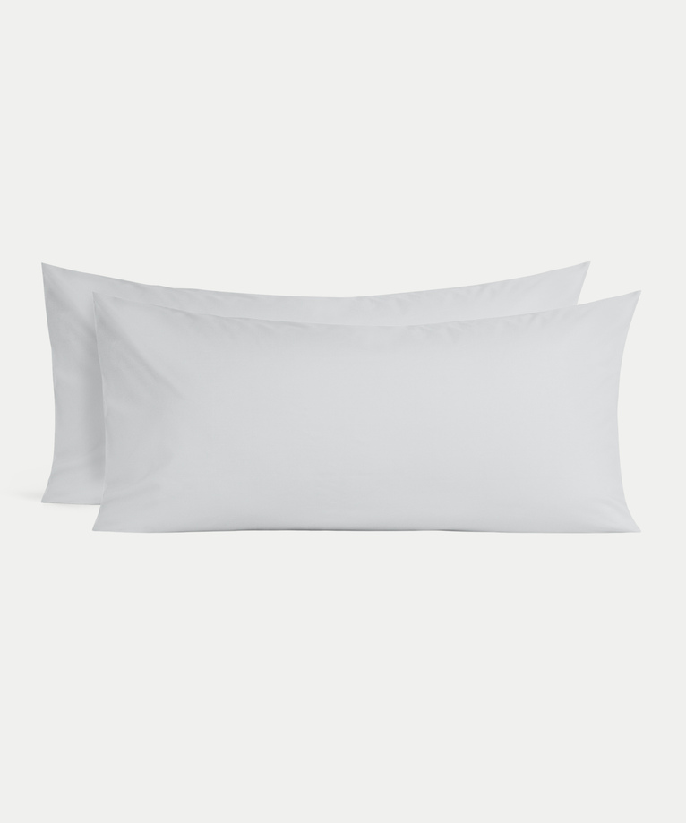 Set of 2 Pillowcases Egyptian Cotton Percale 400TC | Silver Grey