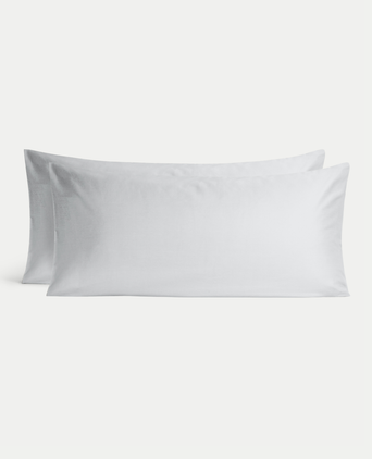 Set of 2 Pillowcases Egyptian Cotton Sateen 400TC | Silver Grey