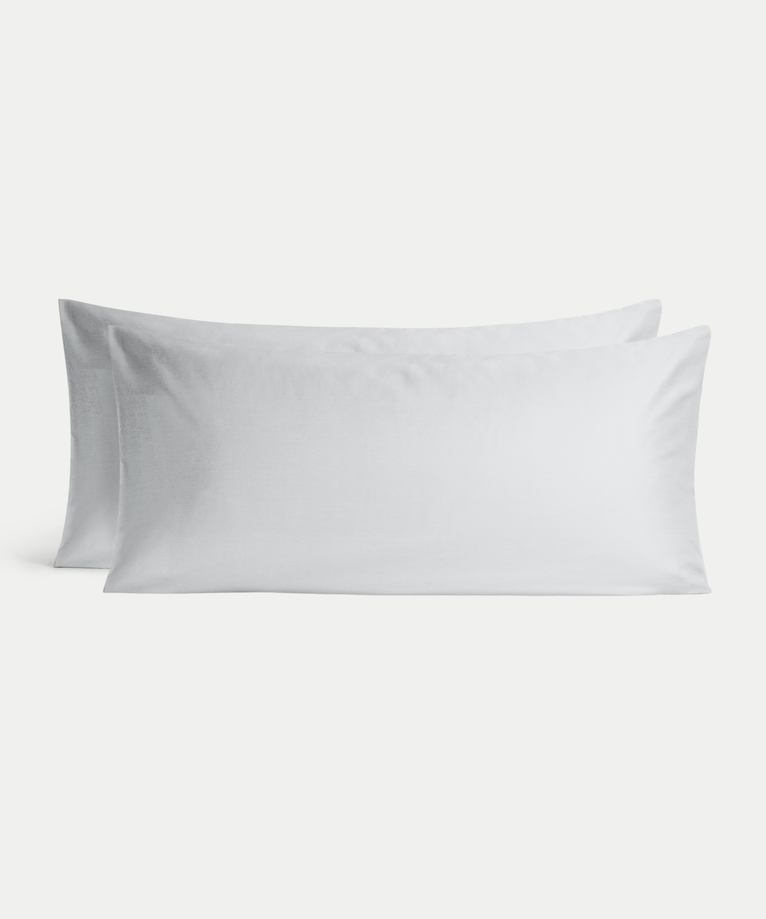 Set of 2 Pillowcases Egyptian Cotton Sateen 400TC | Silver Grey