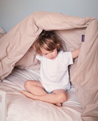 Kids Fitted Sheet Egyptian Cotton Percale 400TC Latte - Petit Hôtel