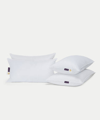 2x Down Pillows 50x90 cm + 2x Microfibre Body Pillows 60x90 cm