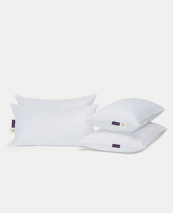 2x Down Pillows 50x90 cm + 2x Microfibre Body Pillows 60x90 cm