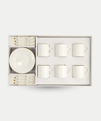 Tokyo Design Studio – Nippon White Gold Rim Espresso Set (18-piece)