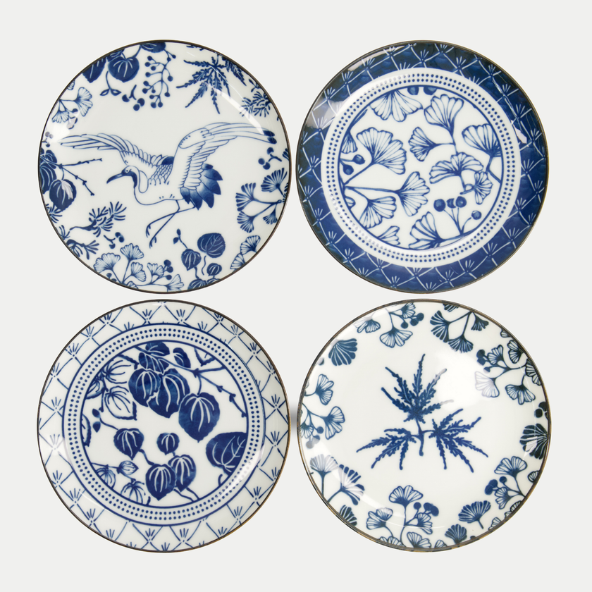 Tokyo Design Studio – Flora Japonica Plate Set (4-piece)