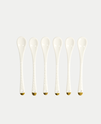 6-piece Tokyo Design Teaspoon Set - Golden Rim