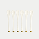 6-piece Tokyo Design Teaspoon Set - Golden Rim