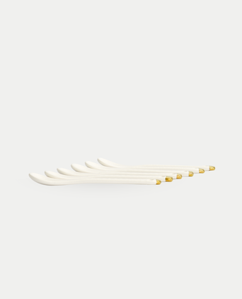 6-piece Tokyo Design Teaspoon Set - Golden Rim