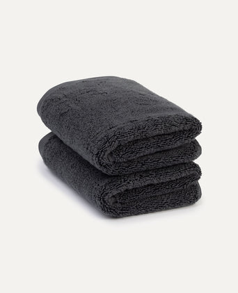 Guest towel zero-twist cotton 40x60 cm (2 pcs) | Anthracite