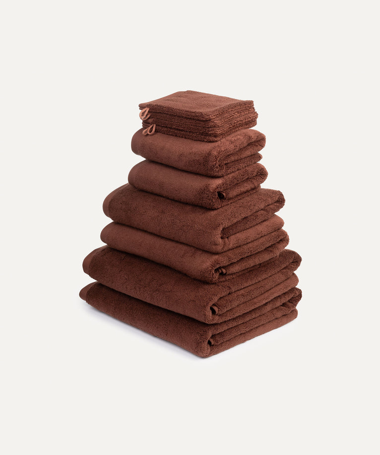 Towel set Spa Complete (10 pcs) | Chestnut