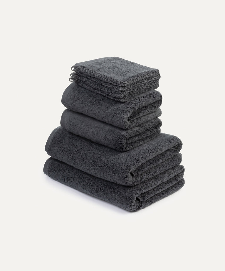 Towel set Deluxe (8 pcs) | Anthracite