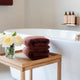 Towel zero-twist cotton 50x100 cm (2 pcs) | Chestnut