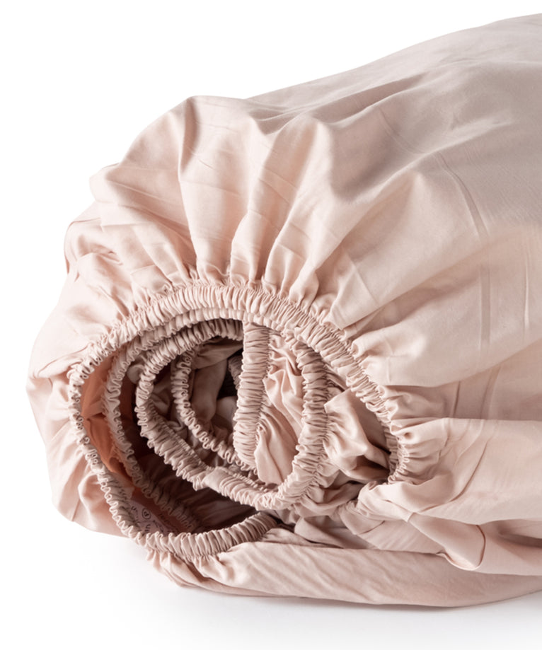 Duvet Cover Set & Fitted Sheet Percale | Blush Pink