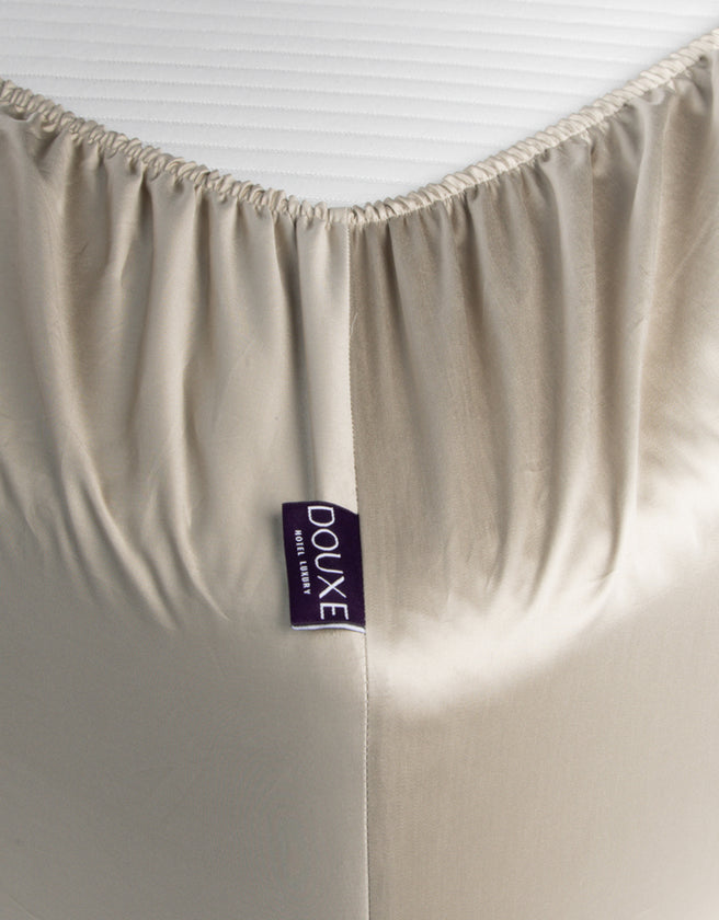 Fitted Sheet Egyptian Cotton Sateen 400TC | Champagne | Outlet