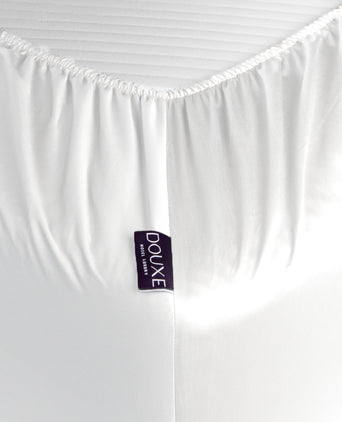 Egyptian Cotton Fitted Sheet Sateen 400TC | White