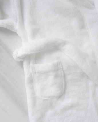 Bathrobe Kids zero-twist cotton | White